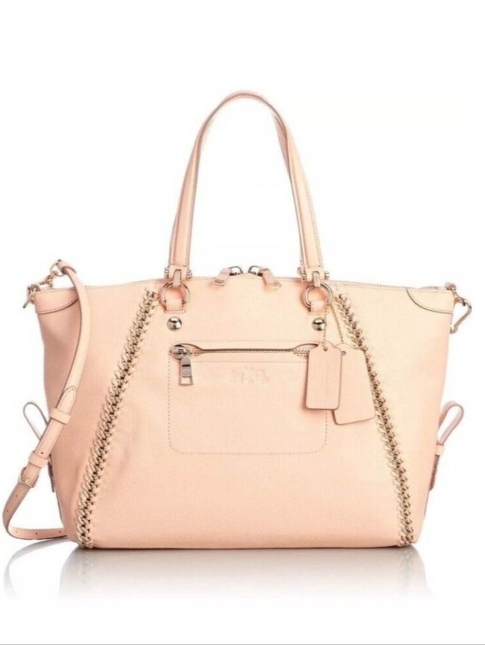 SOLDCoach Whipstitch 2Way Prarie Satchel, Apricot, EUC, 2014, $595 MSRP